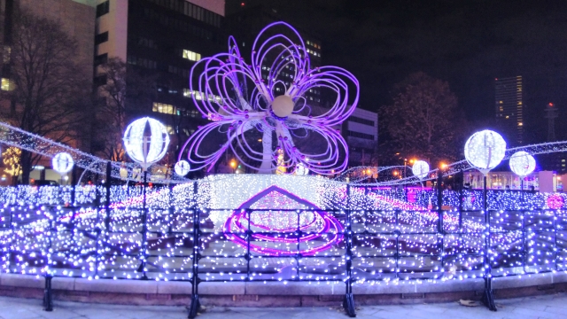 北海道 札幌市 大通公園 さっぽろホワイトイルミネーション ライトアップ クリスマス